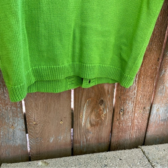 TALBOTS Women’s Green 3/4 Sleeves Button-Up Sweater Cardigan Medium Petite - Picture 12 of 13